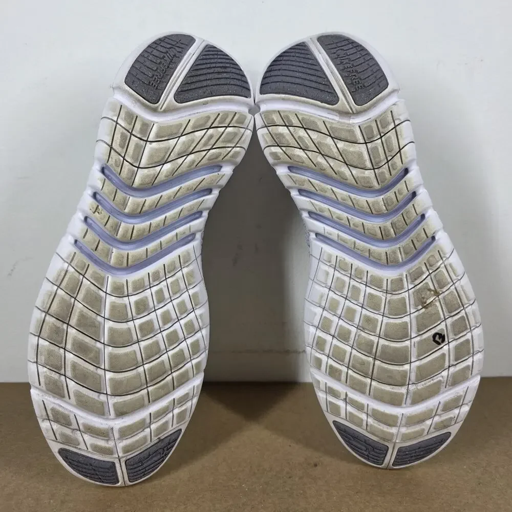 Nike Free Rn 5.0 Pure Platinum Womens Gray Silver White Size 10 Running Shoes